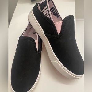 Sold. UGG girls black suede shoes